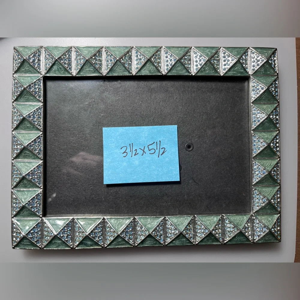 Metal and Jeweled Picture Frame